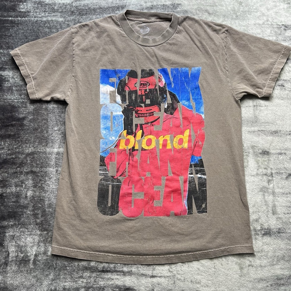 Frank Ocean Blond 2016 Rap Hip Hop Graphic T Shirt Men's Size Large Brown